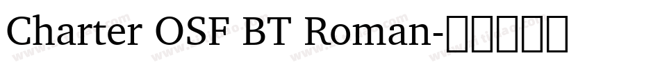 Charter OSF BT Roman字体转换